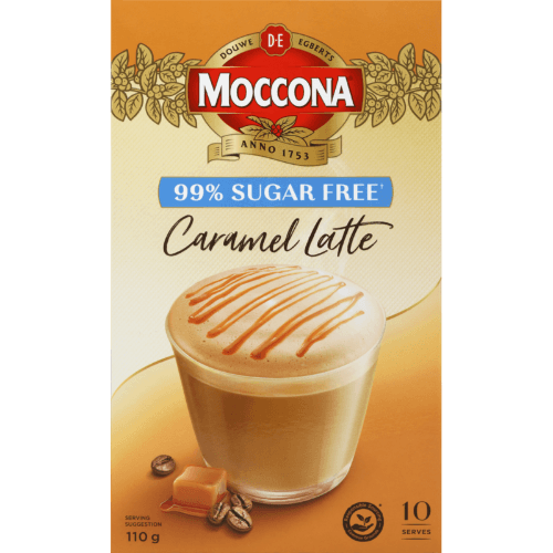 Moccona Sugar Free Caramel Latte Coffee Sachets