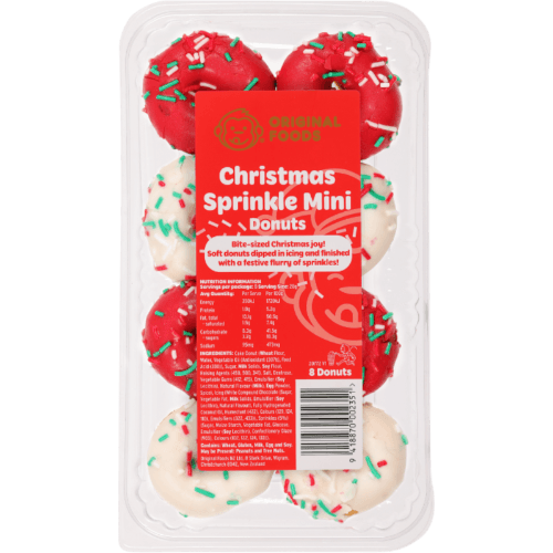 Original Foods Christmas Sprinkle Mini Donuts
