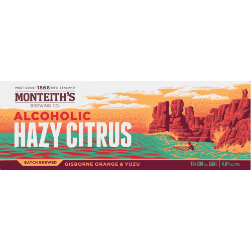 Monteith's Batch Brewed Hazy Citrus Beer Cans