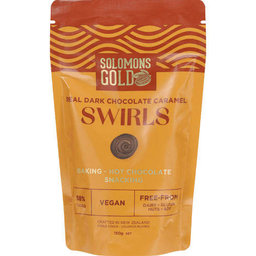 Solomons Gold Real Dark Chocolate Caramel Swirls