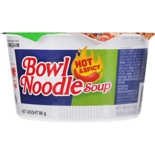 Nongshim Hot & Spicy Ramyun Bowl Noodle Soup