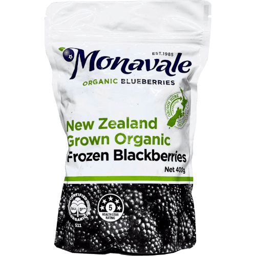 Monavale Frozen Organic Blackberries 400 g