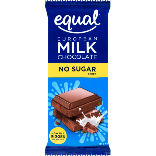Equal No Sugar Added Milk Chocolate Block