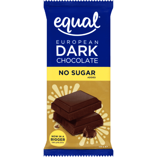 Equal No Sugar Added Dark Chocolate Block