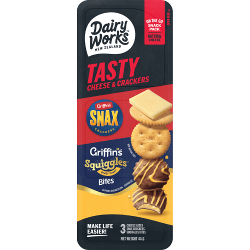 Dairyworks Tasty Cheese & Griffin's Snax Crackers & Sqiggles Bites