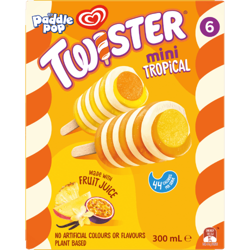Paddle Pop Twister Mini Tropical Ice Blocks