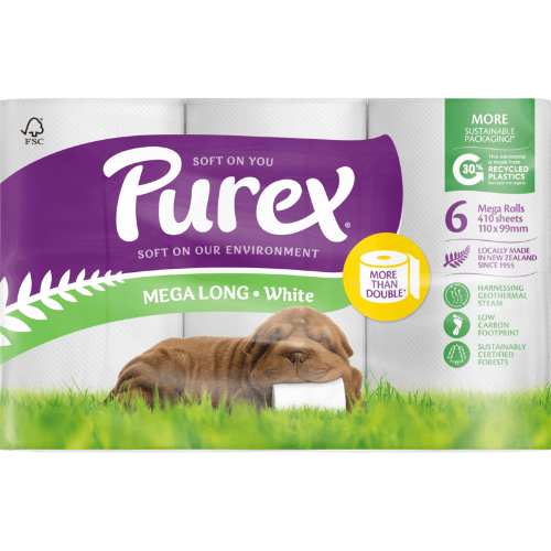 Purex 2 Ply White Mega Long Toilet Tissue