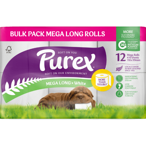 Purex White 2 Ply Mega Long Toilet Rolls