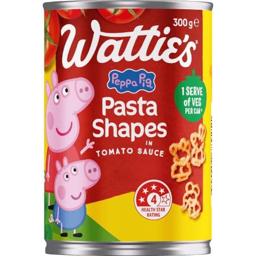 Wattie's Peppa Pig Shapes In Tomato Sauce Pasta Meals