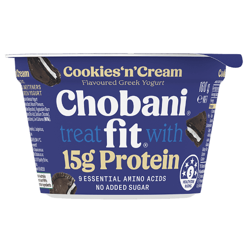 Chobani Treat Fit With Cookies & Cream Flavoured Yoghurt