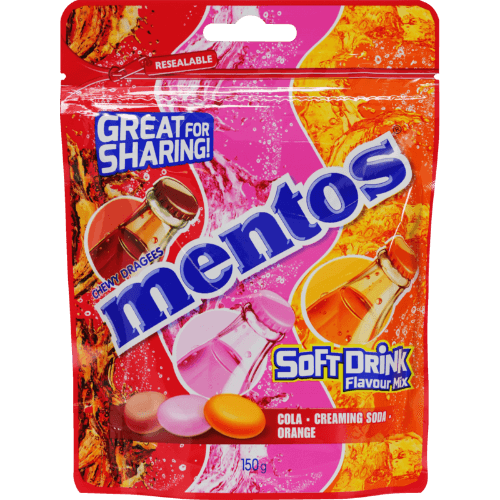 Mentos Soft Drink Flavour Soda Share Bag