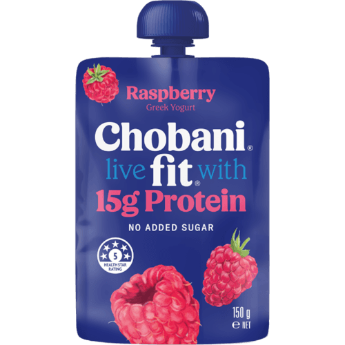 Chobani Live Fit With Raspberry Greek Yogurt Pouch