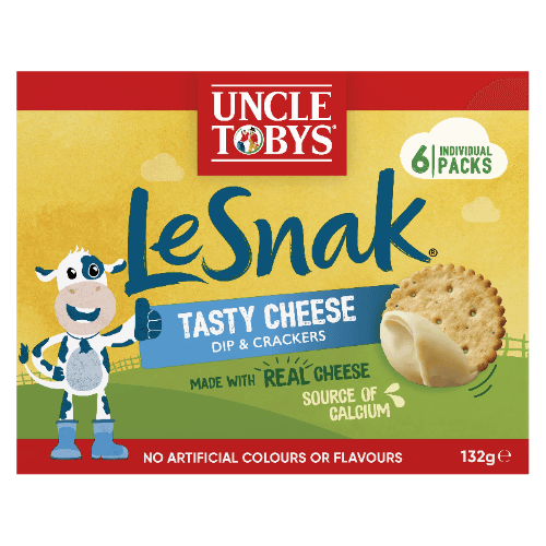 Uncle Tobys LeSnak Tasty Cheese Dip & Crackers