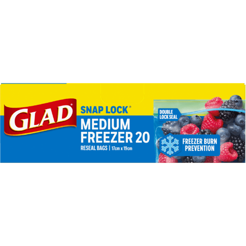 Glad Snaplock Resealable  Medium Freezer Bags