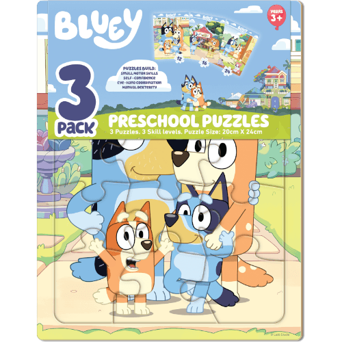 MJM Games Bluey Frame Tray Puzzles 3+ Years