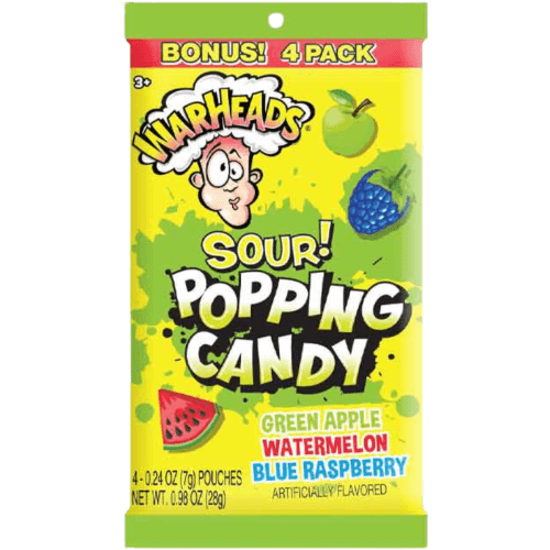 Warheads Sour Popping Candy Variety Bonus 4 pack