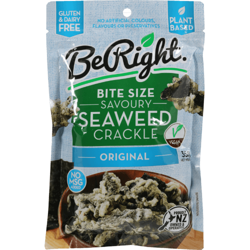 Be Right Original Bite Size Savoury Seaweed Crackle Snack