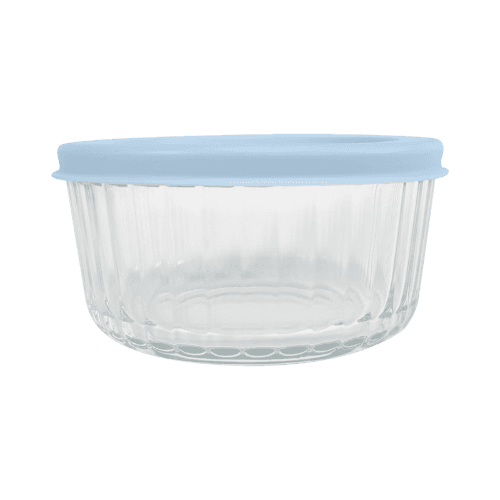 Kates Elara Round Ribbed Glass Container 500ml