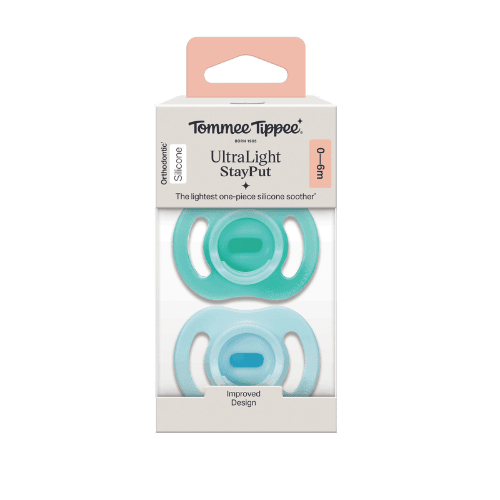 Tommee Tippee Ultra Light Stay Put  Silicone Soother 0-6 Months