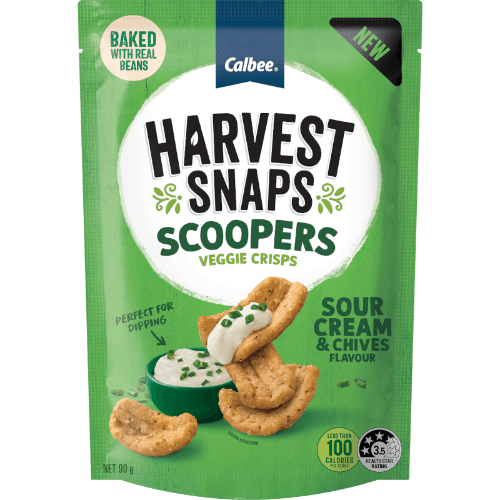 Calbee Harvest Snaps Sour Cream & Chives Scoopers