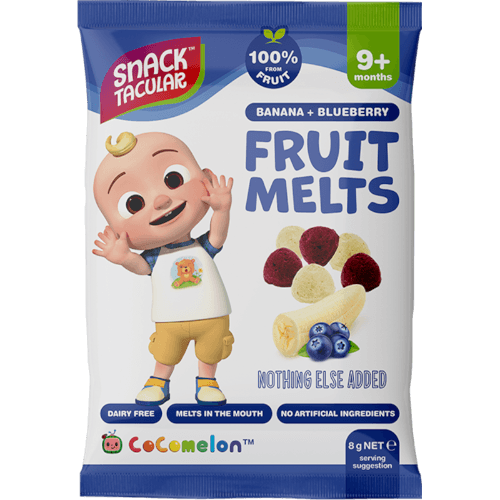 Snacktacular Banana + Blueberry Fruit Melts Baby Snack 9+ Months