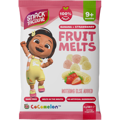 Snacktacular Banana + Strawberry Fruit Melts Baby Snack 9+ Months