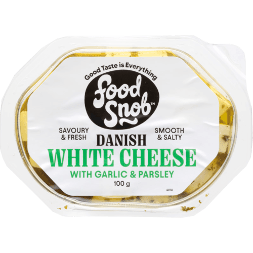 Food Snob Danish White Cheese With Garlic & Parsley