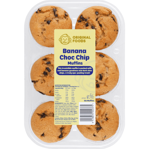 Original Foods Banana Choc Chip Muffins