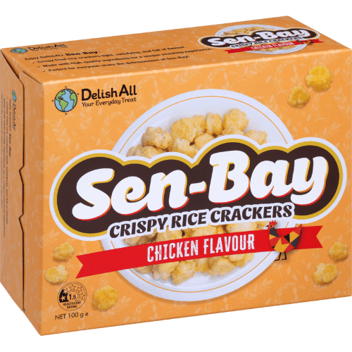 DelishAll Sen-Bay Chicken Flavour Crispy Rice Crackers