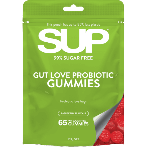 SUP 99% Sugar Free Raspberry Flavour Gut Love Probiotic Gummies