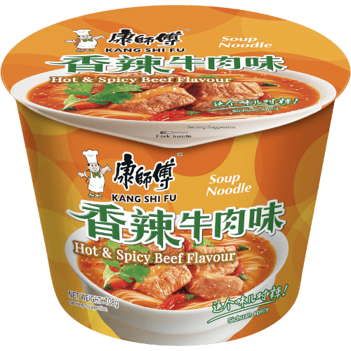 Kang Shi Fu Hot & Spicy Beef Bowl Noodle