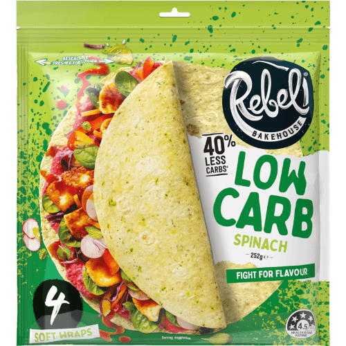 Rebel Bakehouse Low Carb Spinach Soft Wraps