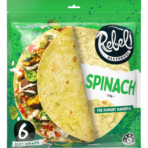 Rebel Bakehouse Spinach Soft Wraps