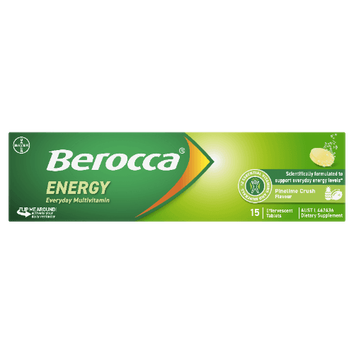 Berocca Energy Pinelime Crush Flavour Effervescent Tablets