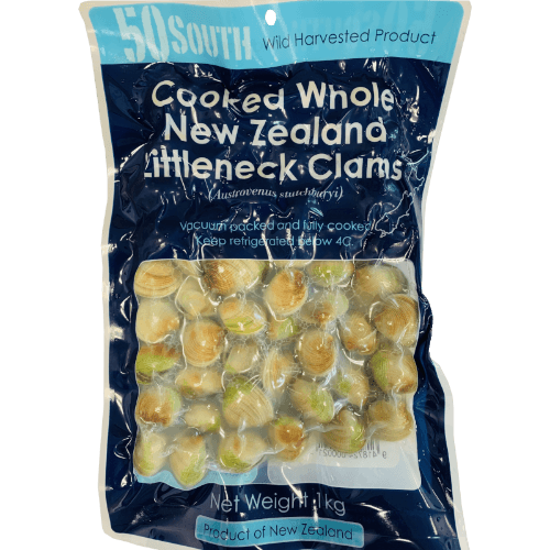 50 South Cooked Whole New Zealand Littleneck Clams