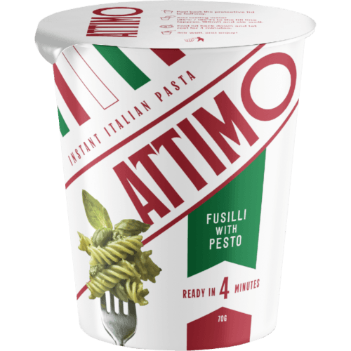 Attimo Fusilli With Pesto Instant Pasta Cup
