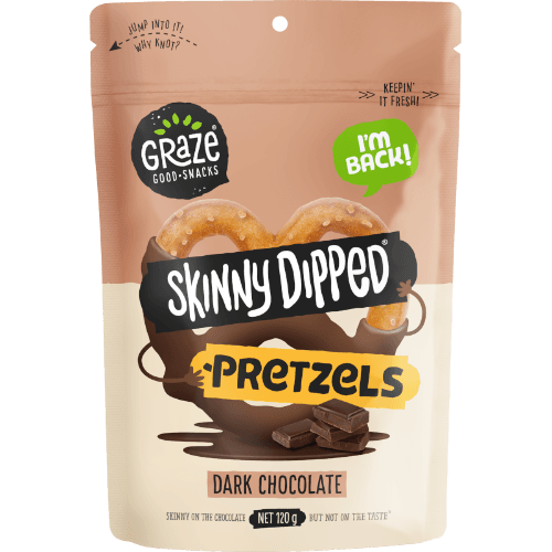 Graze Skinny Dipped Dark Chocolate Pretzels