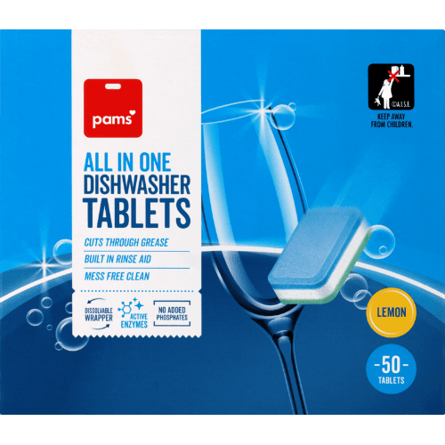 Pams Lemon All In One Dishwasher Tablets