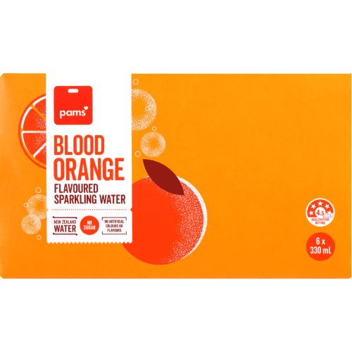 Pams Blood Orange Flavoured Sparkling Water