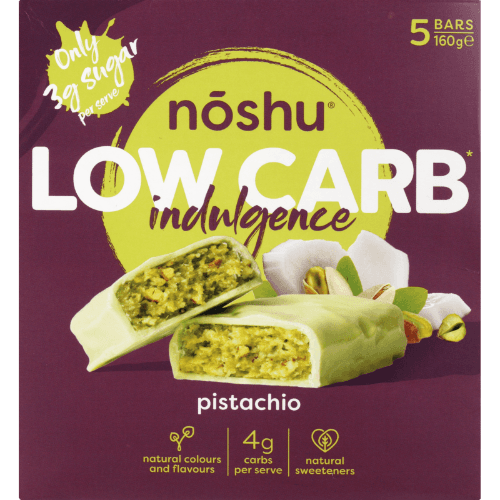 Noshu Pistachio Low Carb Indulgence Bars
