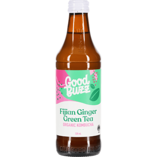 Good Buzz Fijian Ginger Green Tea Organic Kombucha
