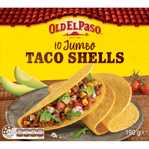 Old El Paso Jumbo Taco Shells 10 × 19 g