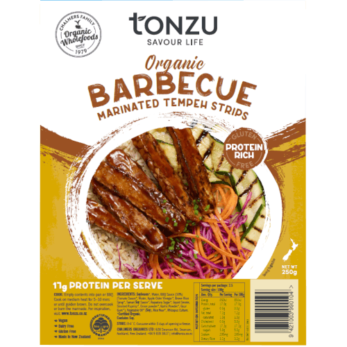 Tonzu Organic Barbecue Marinated Tempeh Strips