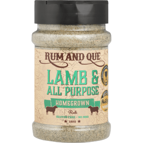 Rum and Que Lamb & All Purpose Homegrown Rub