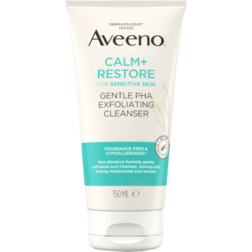 Aveeno Calm+Restore for Sensitive Skin Gentle PHA Exfoliator Cleanser