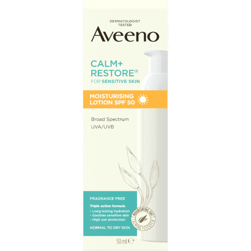 Aveeno Calm+Restore Moisturising Lotion SPF50