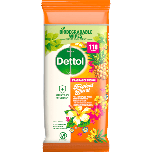 Dettol Fragrance Fusion Tropical Burst Wipes