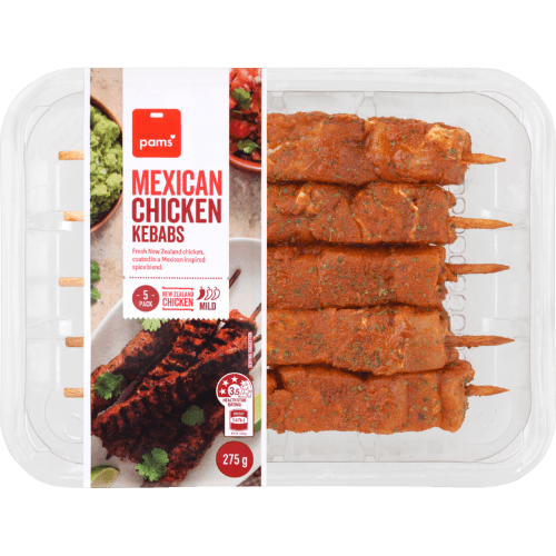 Pams Mexican Chicken Kebabs