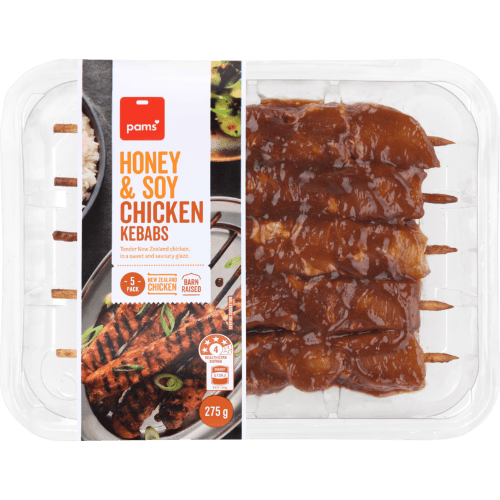 Pams Honey Soy Chicken Kebabs