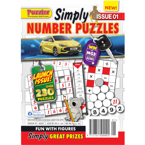Puzzler Simply Number Puzzles Standard Magazine